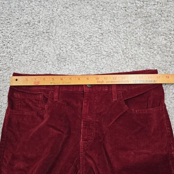 Levis 725 Pants Women 32 Red Corduroy Bootcut High Rise Stretch Cowgirl Western - Picture 10 of 14